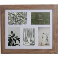 Oakham Wood Effect 5 Aperture Frame - Brown