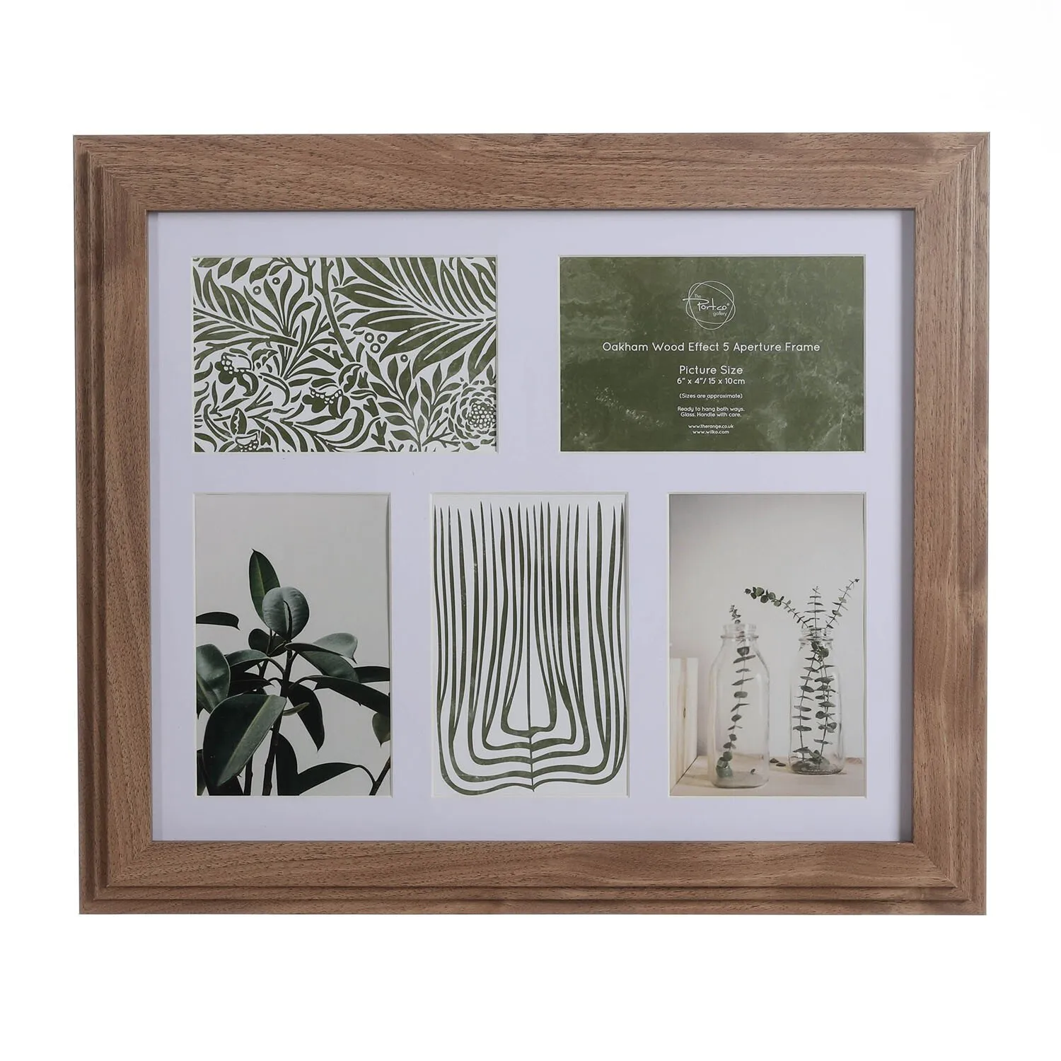 Oakham Wood Effect 5 Aperture Frame - Brown