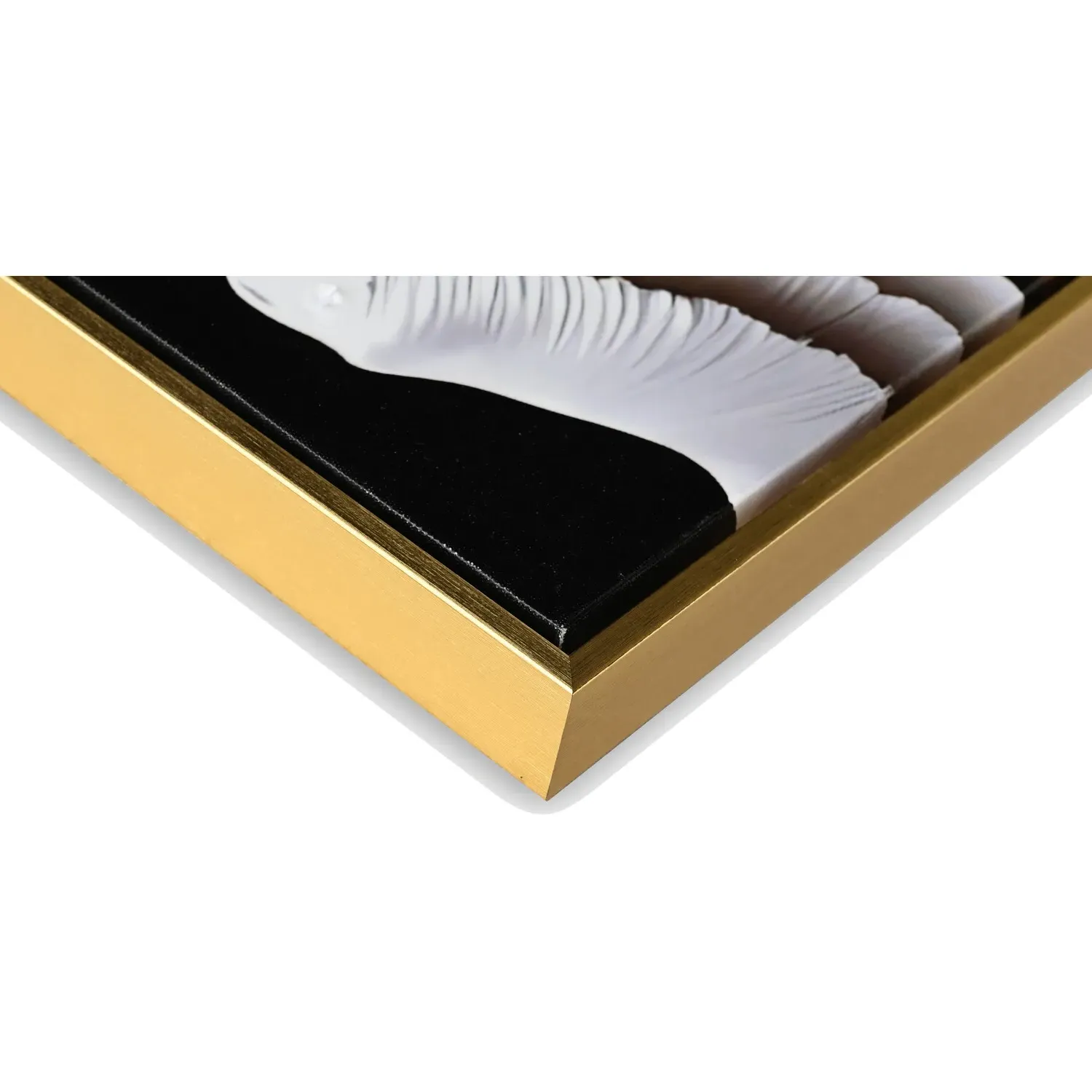 Obsidian Effect Jewelled Neutrals Wall Print - Black, Gold