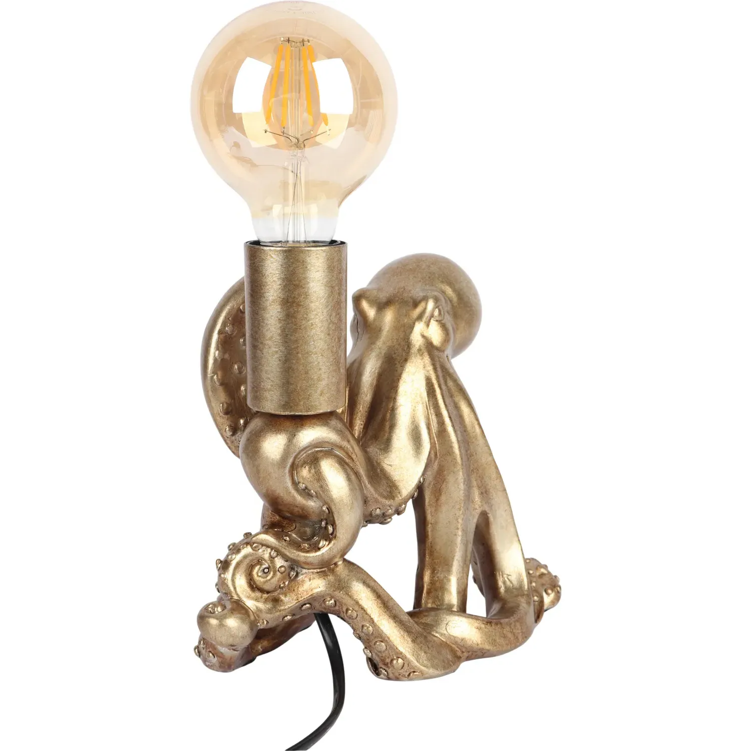 Octopus Table Lamp with Bulb - Gold
