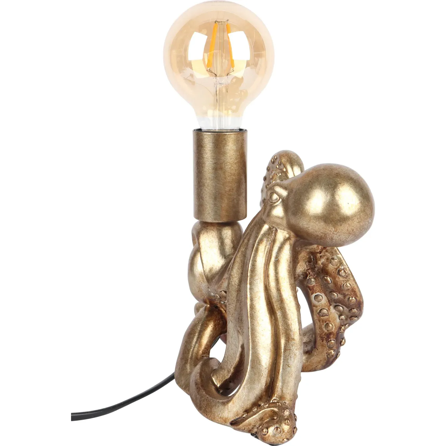 Octopus Table Lamp with Bulb - Gold image