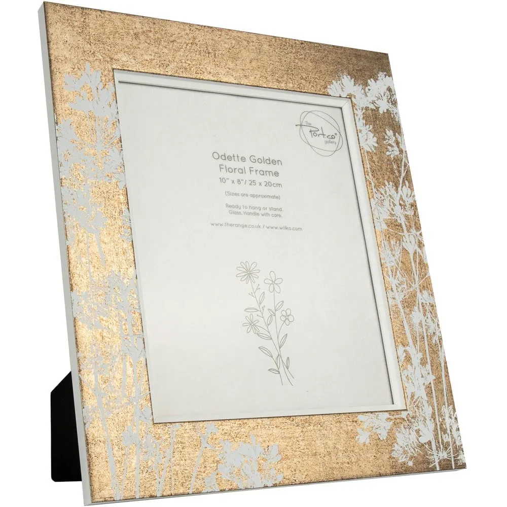 Odette Floral Photo Frame - Gold