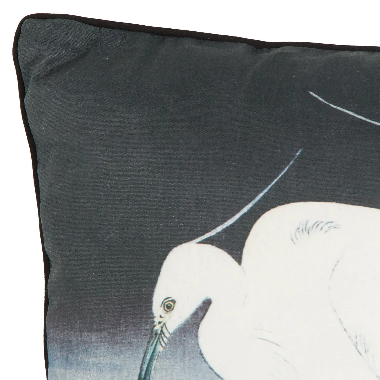 Ohara Kohson Oriental Cranes Cushion - Multicolour