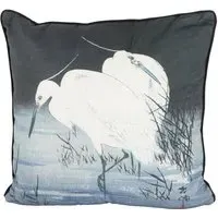 Ohara Kohson Oriental Cranes Cushion - Multicolour