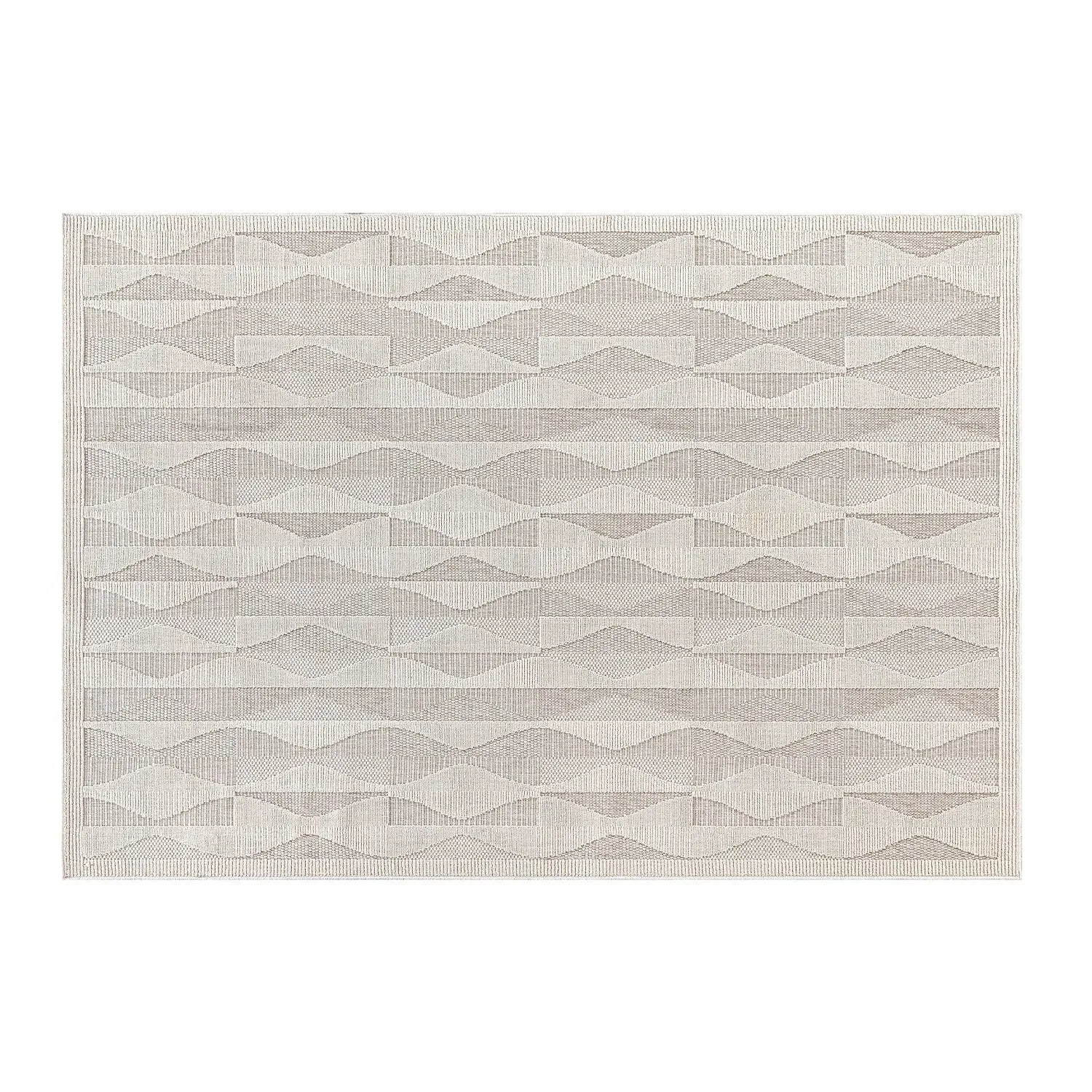 Ohio Geometric Indoor Outdoor Rug 120cm - Neutral