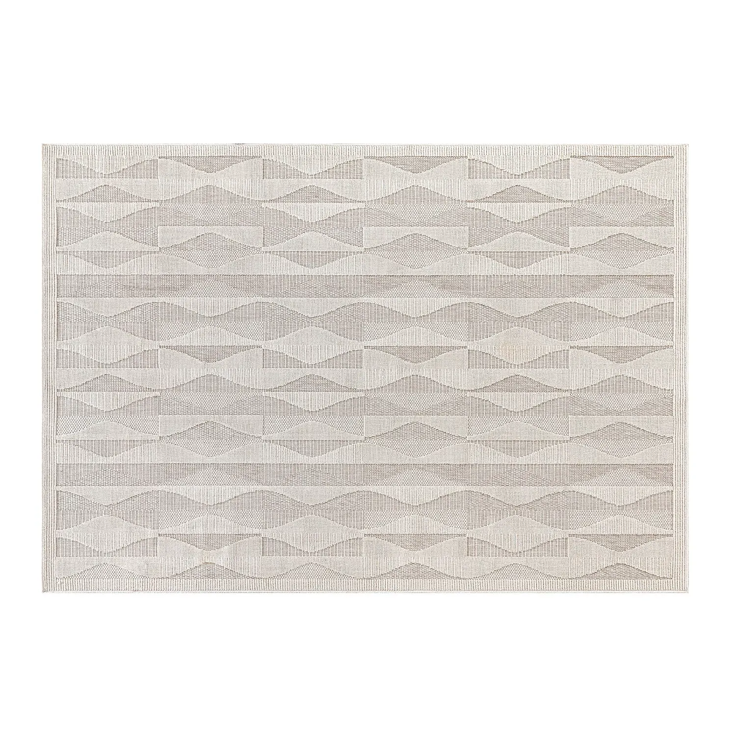 Ohio Geometric Indoor Outdoor Rug 80cm - Neutral image