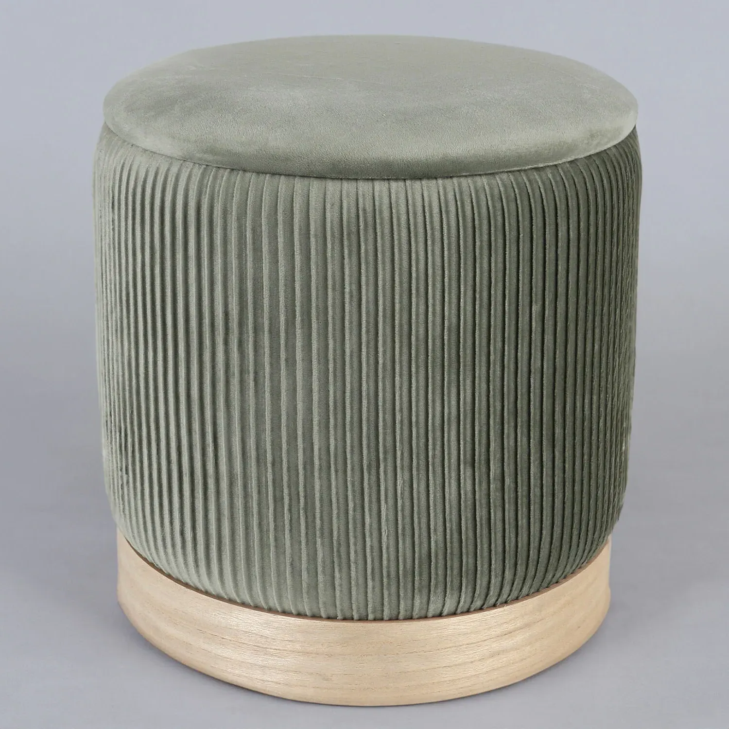 Olivia Footstool with Storage - Green, Velvet image