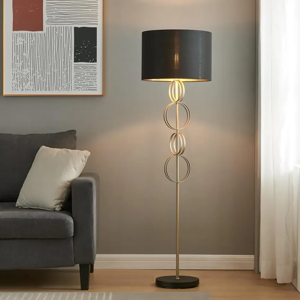 Olympia Floor Lamp with Textured Shade