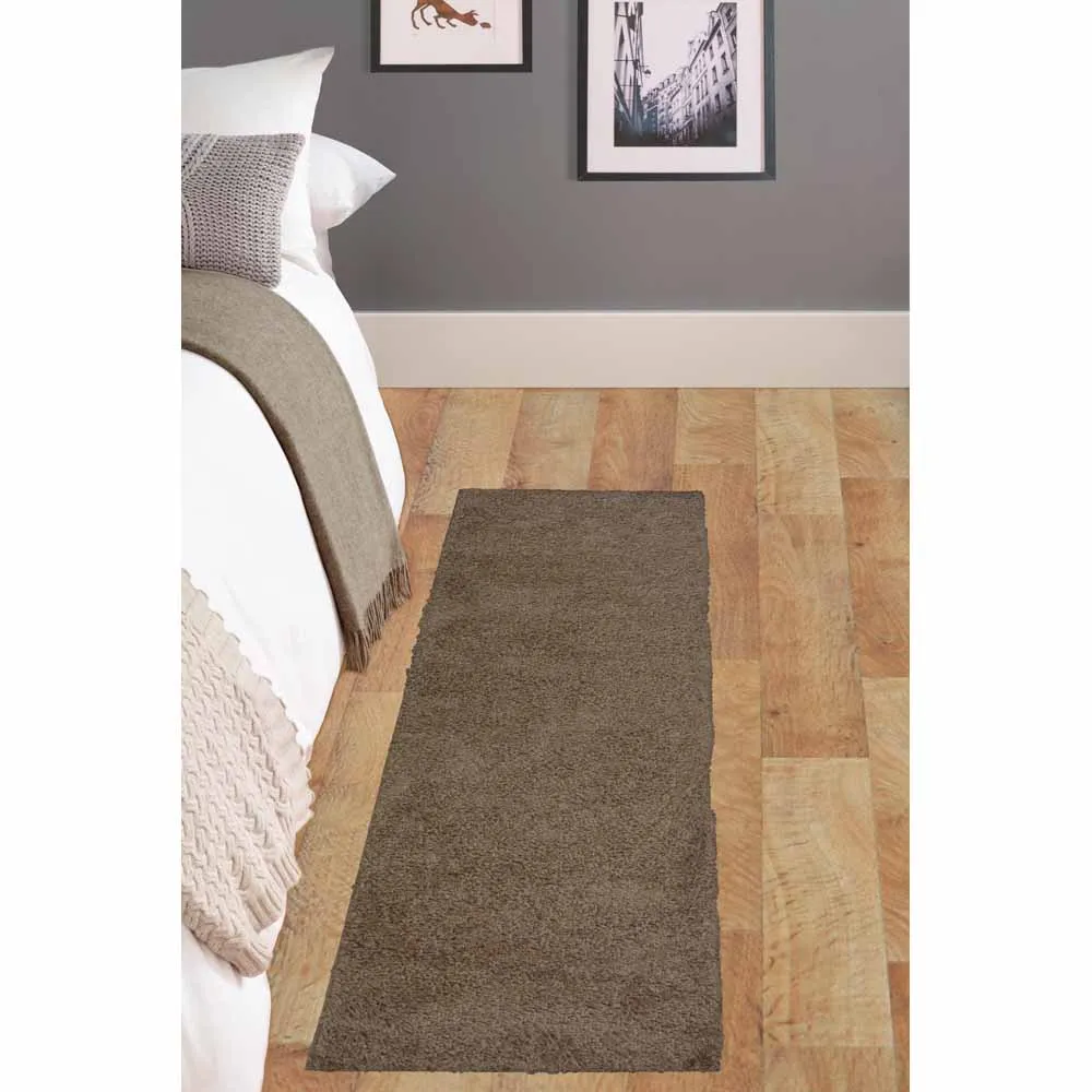 Olympia Shaggy Rug - Latte, Polypropylene