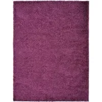 Olympia Shaggy Rug - Plum, Polypropylene