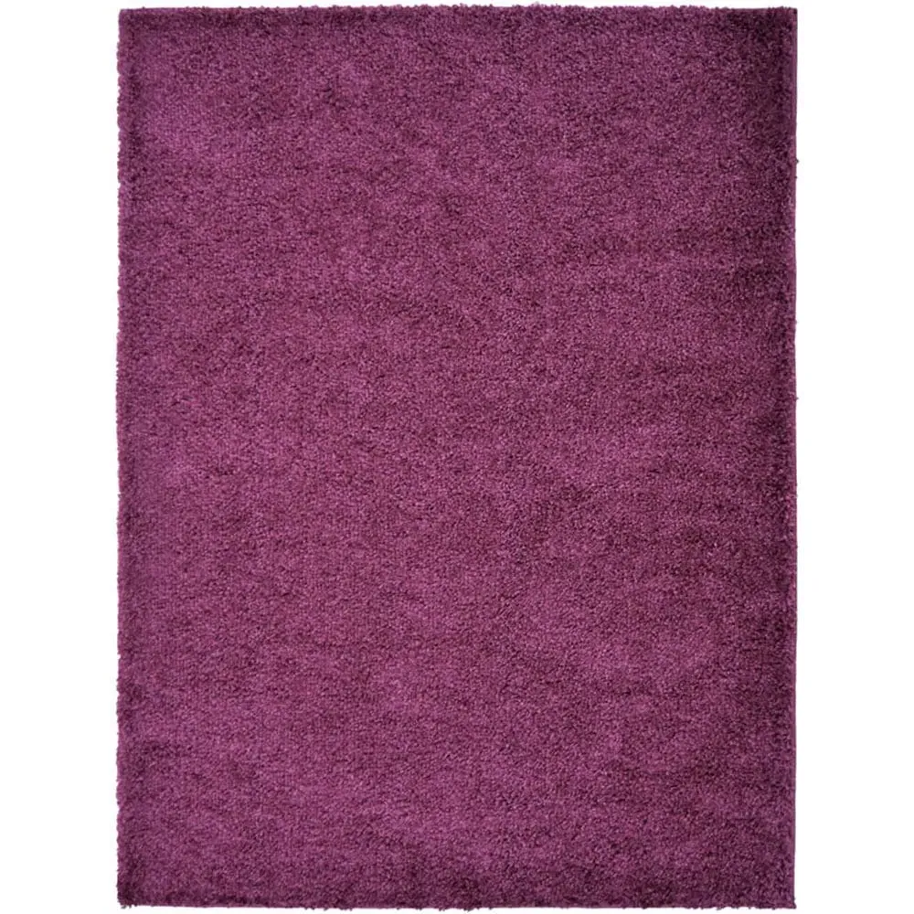 Olympia Shaggy Rug - Plum, Polypropylene
