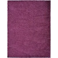 Olympia Shaggy Rug - Plum, Polypropylene