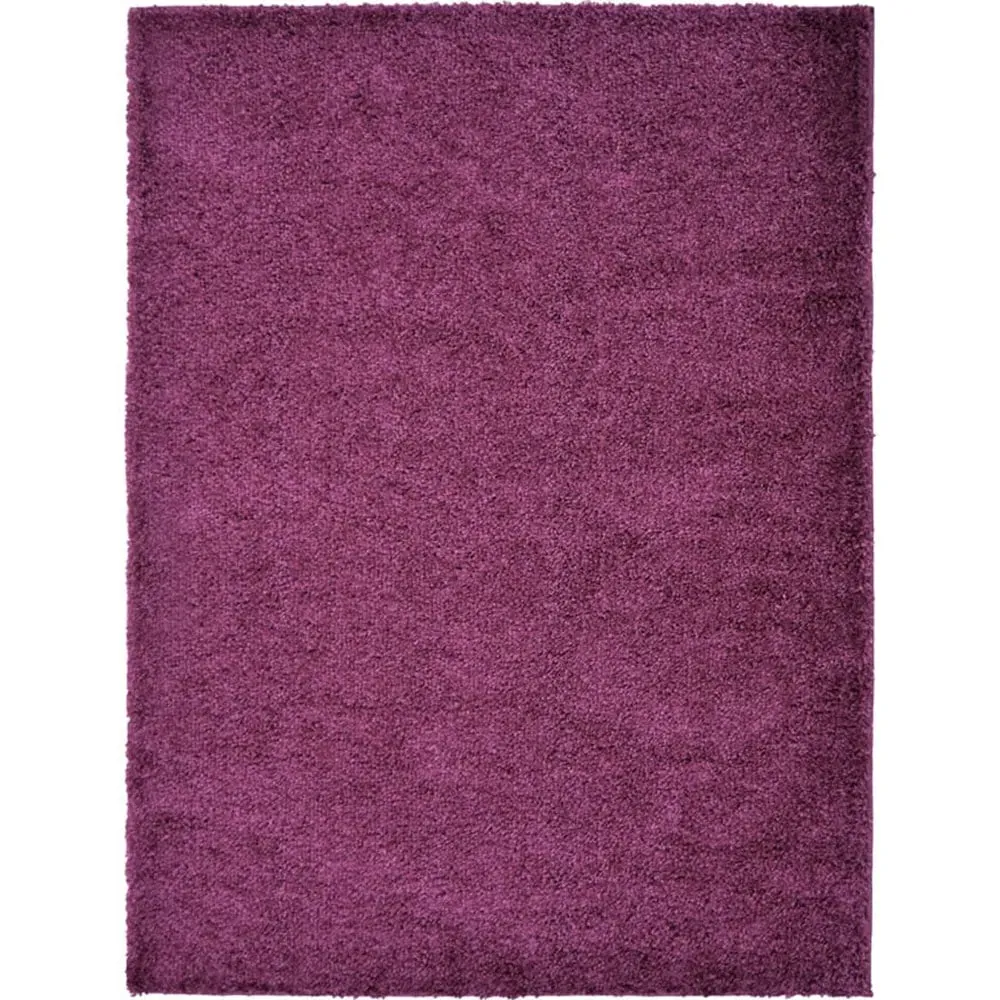 Olympia Shaggy Rug - Plum, Polypropylene