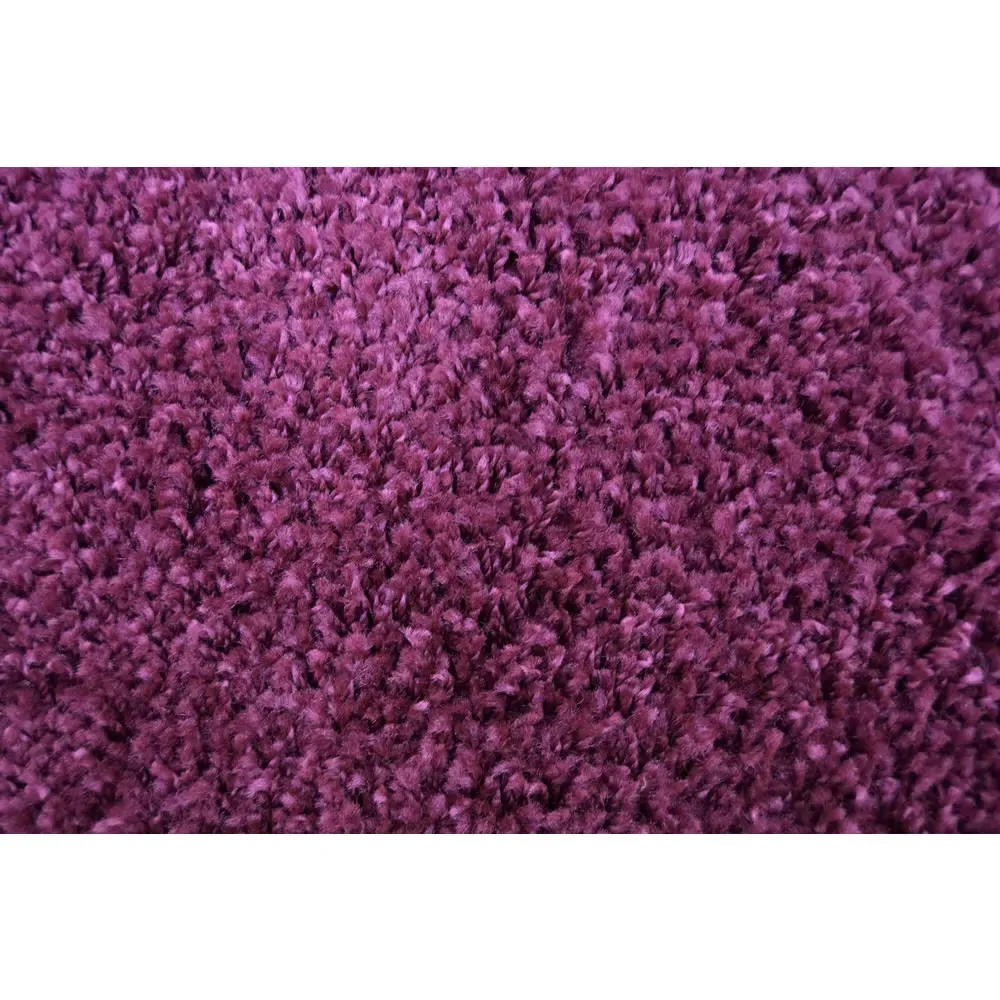 Olympia Shaggy Rug - Plum, Polypropylene