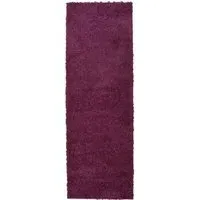 Olympia Shaggy Rug - Plum, Polypropylene
