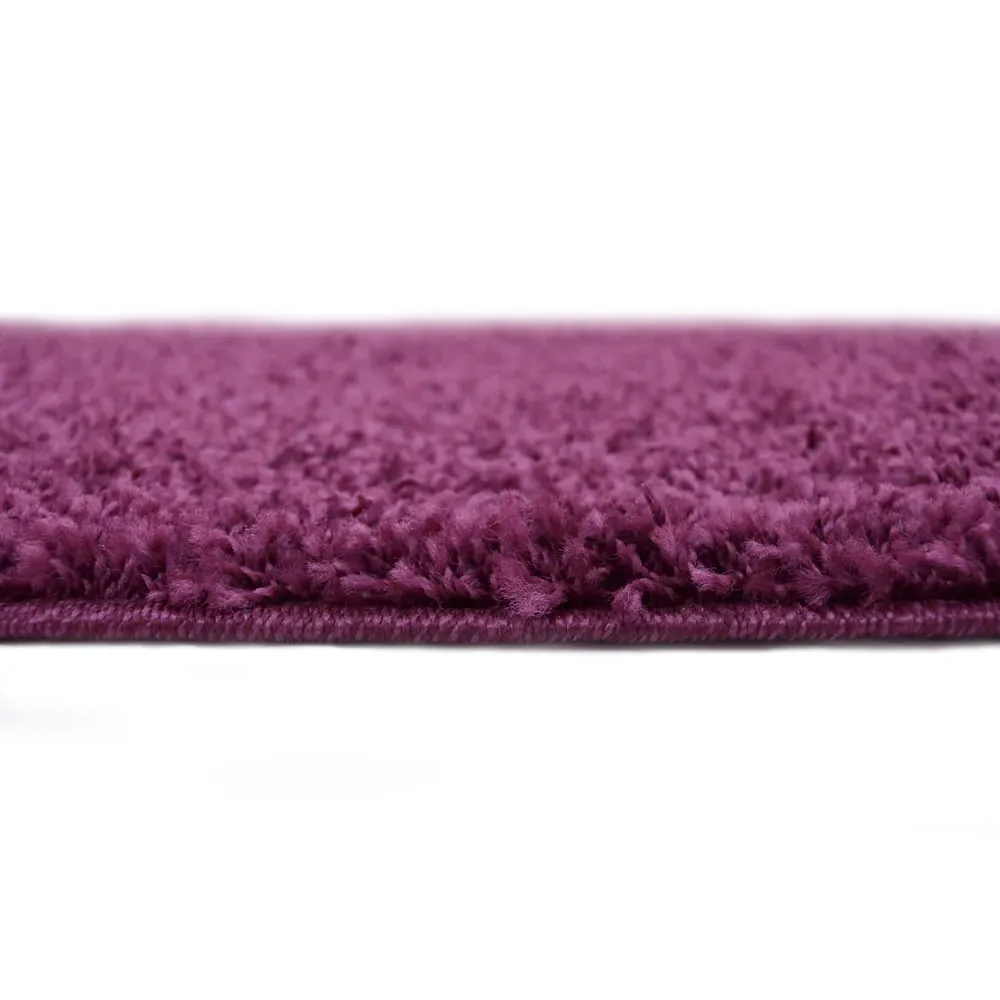 Olympia Shaggy Rug - Plum, Polypropylene