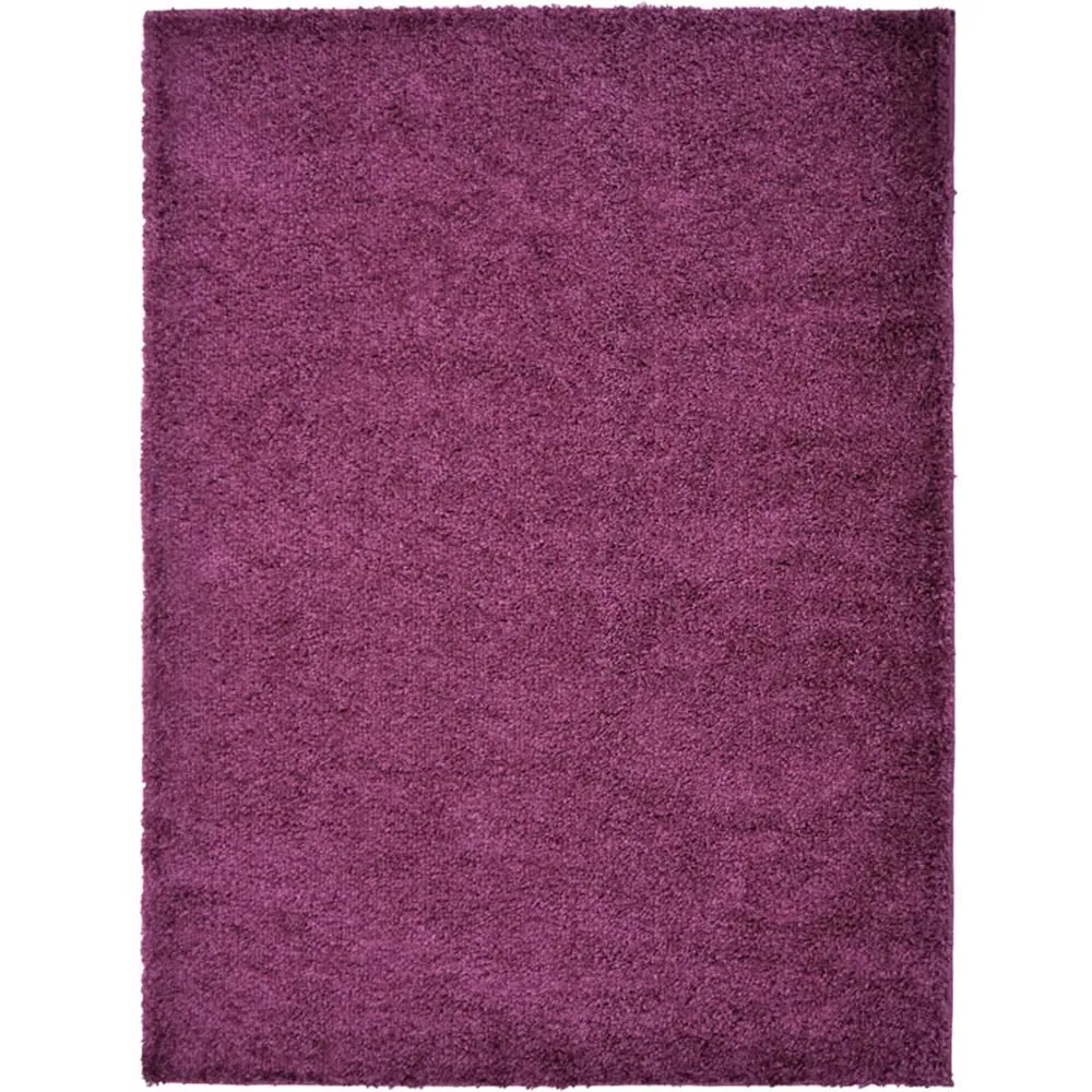 Olympia Shaggy Rug - Plum, Polypropylene