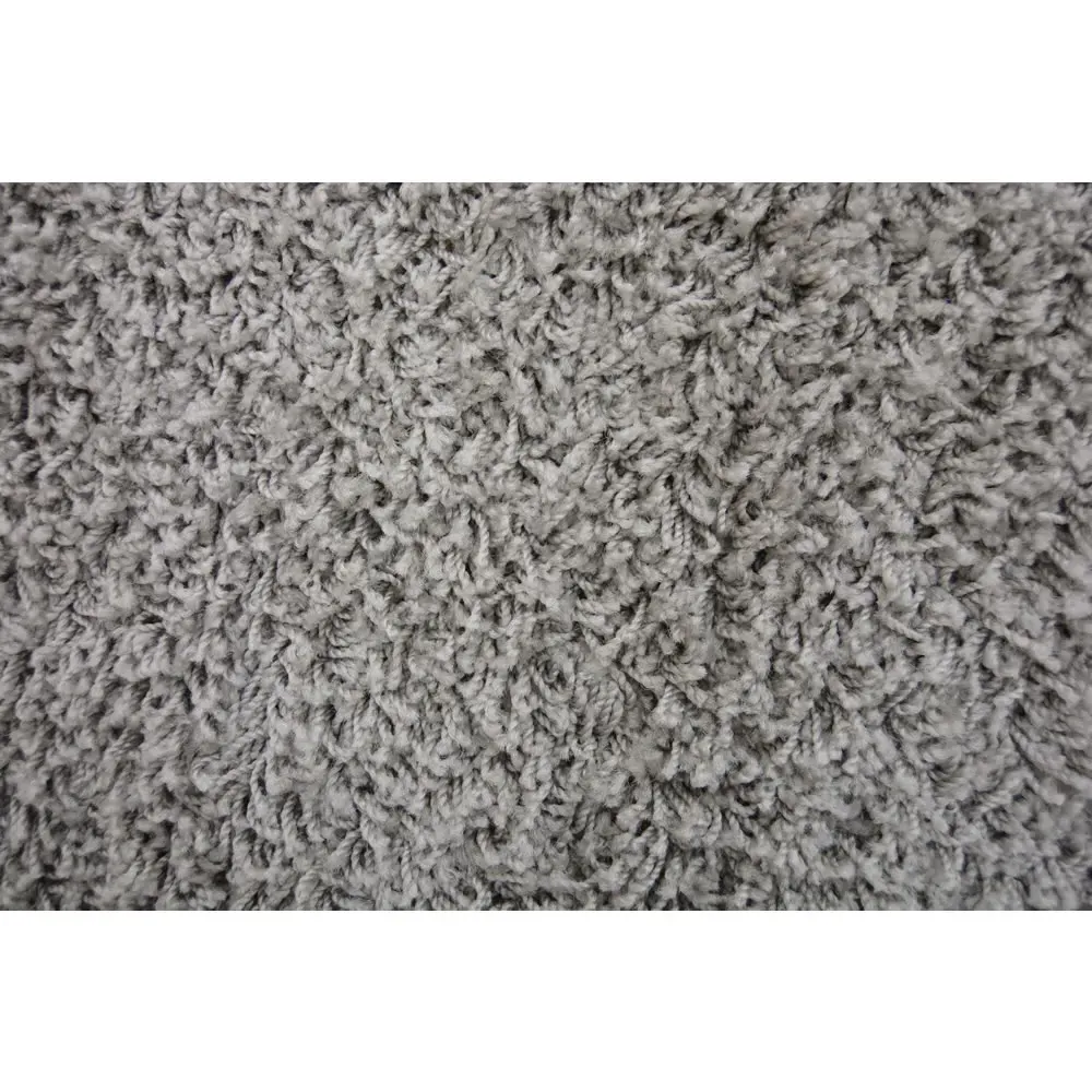 Olympia Shaggy Rug - Silver, Polypropylene