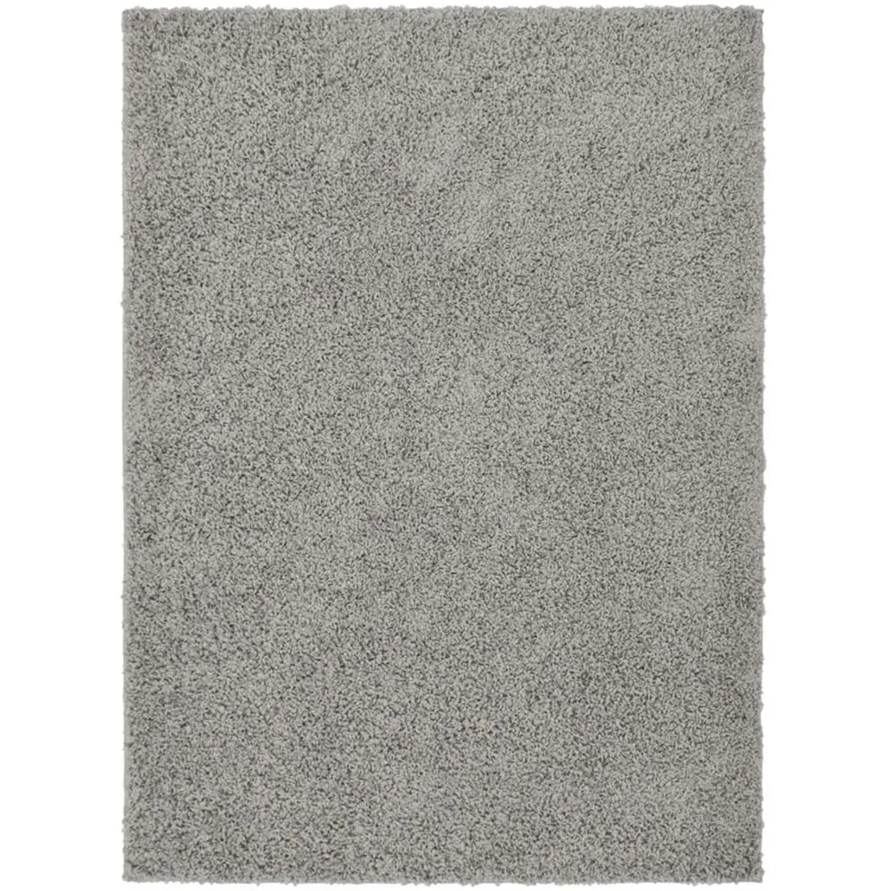 Olympia Shaggy Rug - Silver, Polypropylene