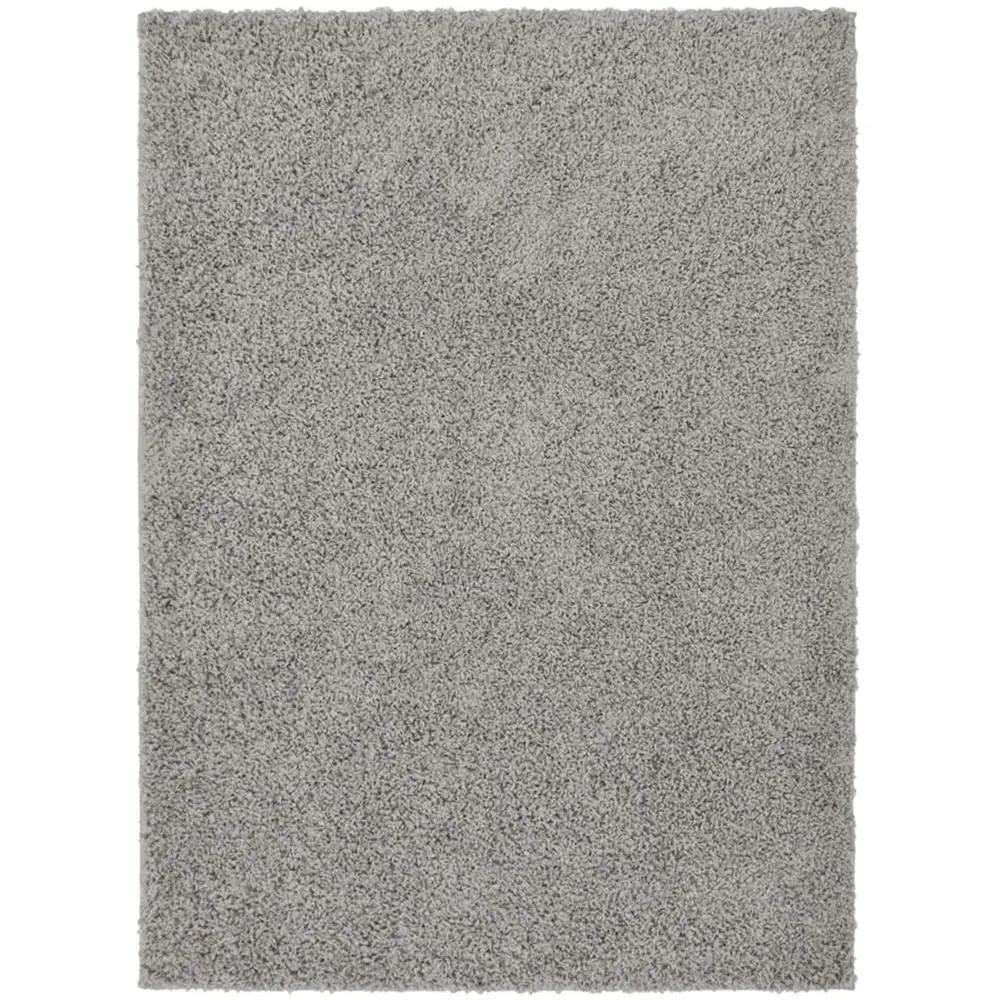 Olympia Shaggy Rug - Silver, Polypropylene