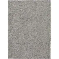 Olympia Shaggy Rug - Silver, Polypropylene