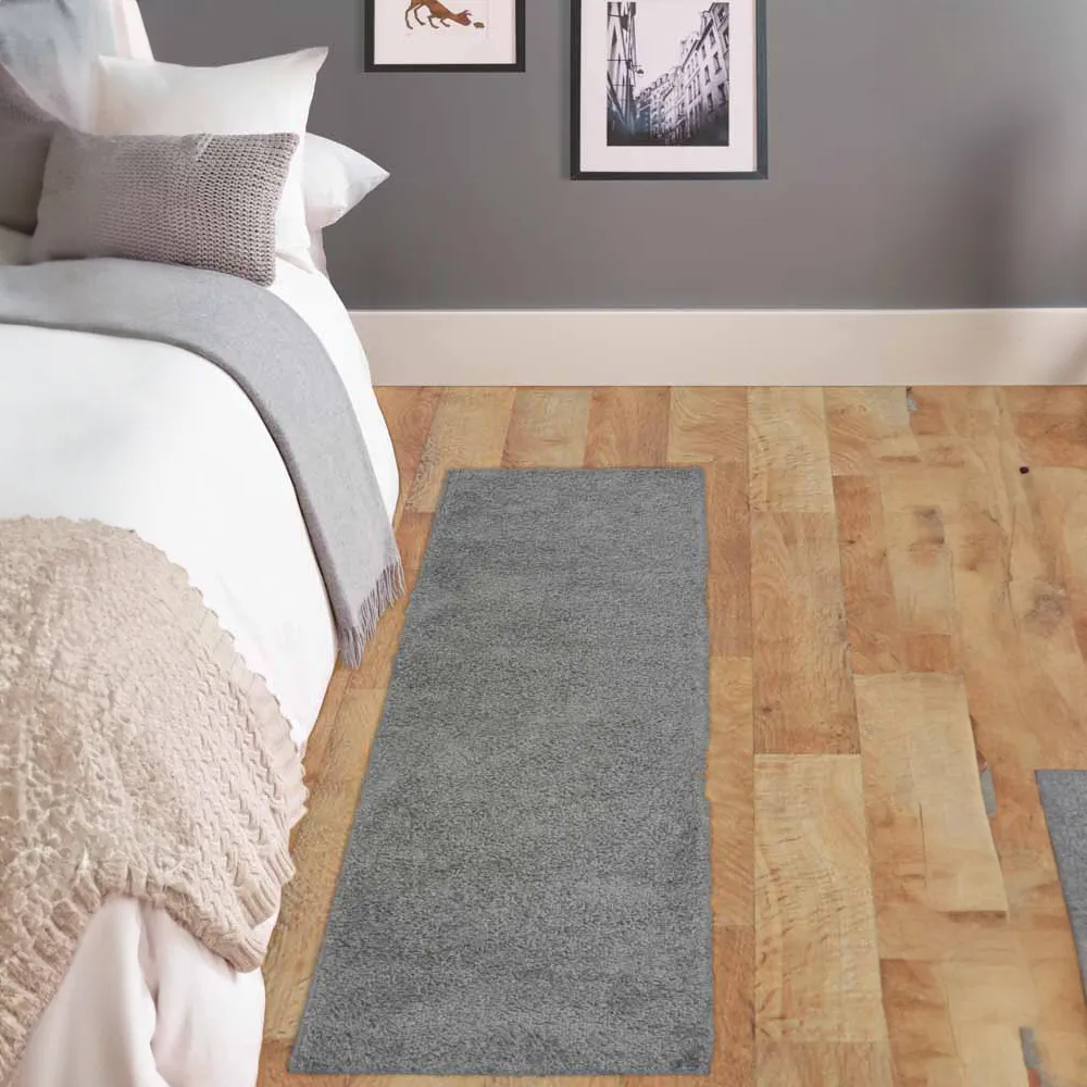 Olympia Shaggy Rug - Silver, Polypropylene