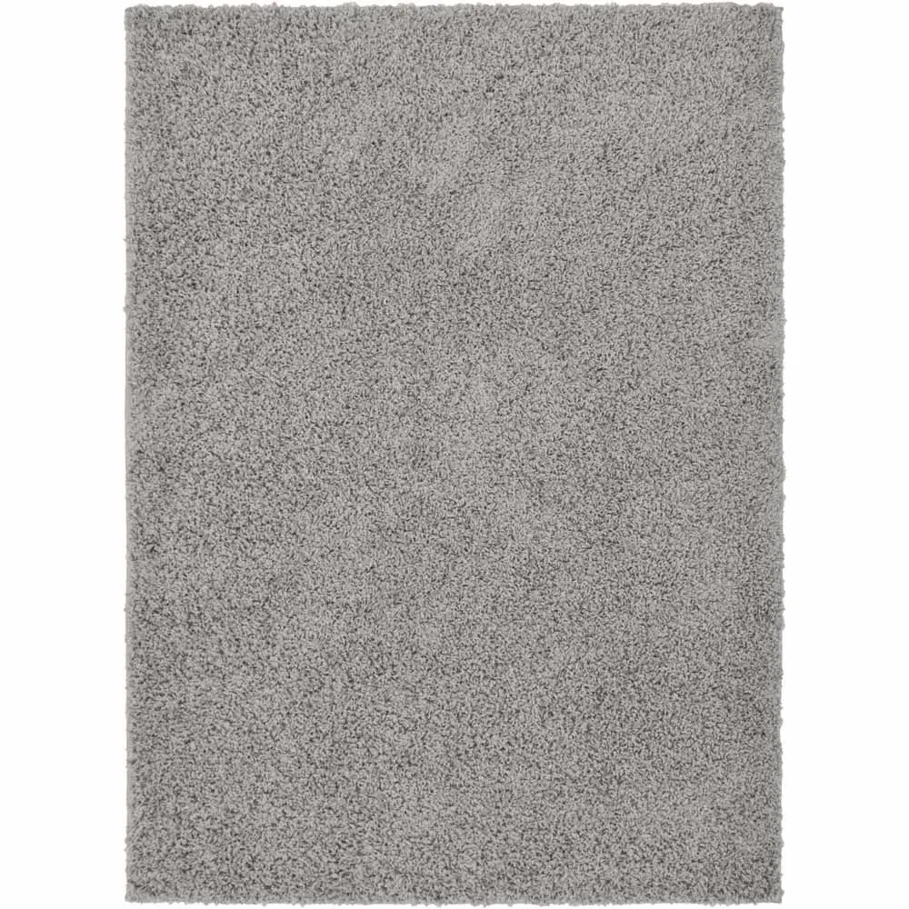 Olympia Shaggy Rug - Silver, Polypropylene