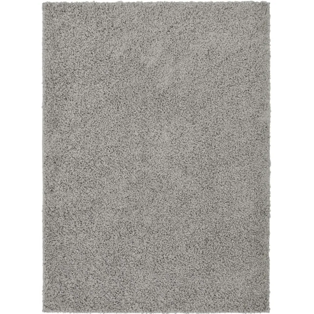 Olympia Shaggy Rug - Silver, Polypropylene