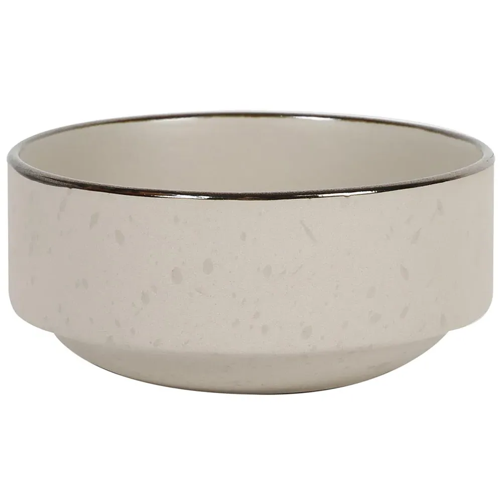 Omakase Speckle Stoneware Serving Bowl - Stone image