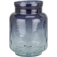 Ombre Crackle Jar Vase - Navy