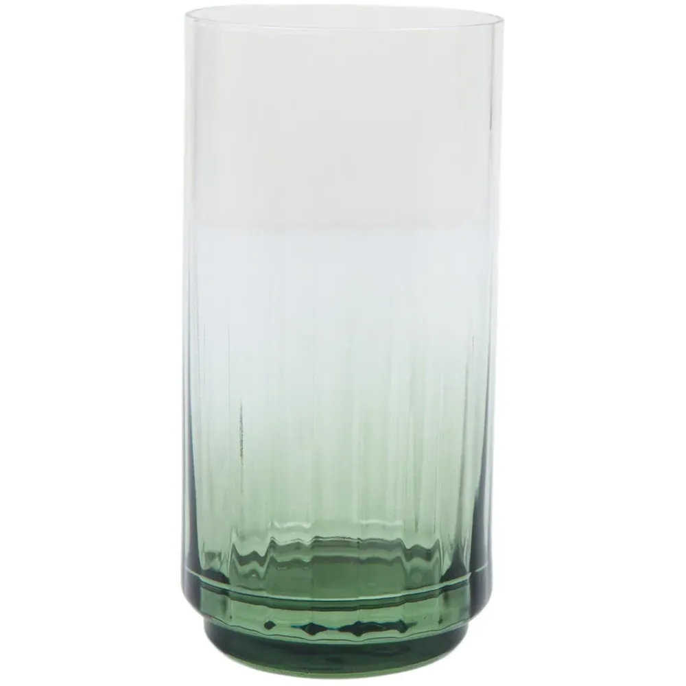 Ombre High Ball Glass - Emerald