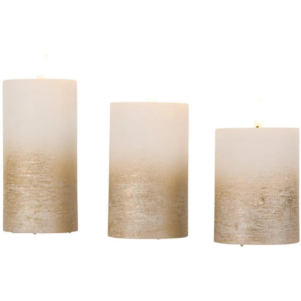 Ombre LED Candle Set - Champagne