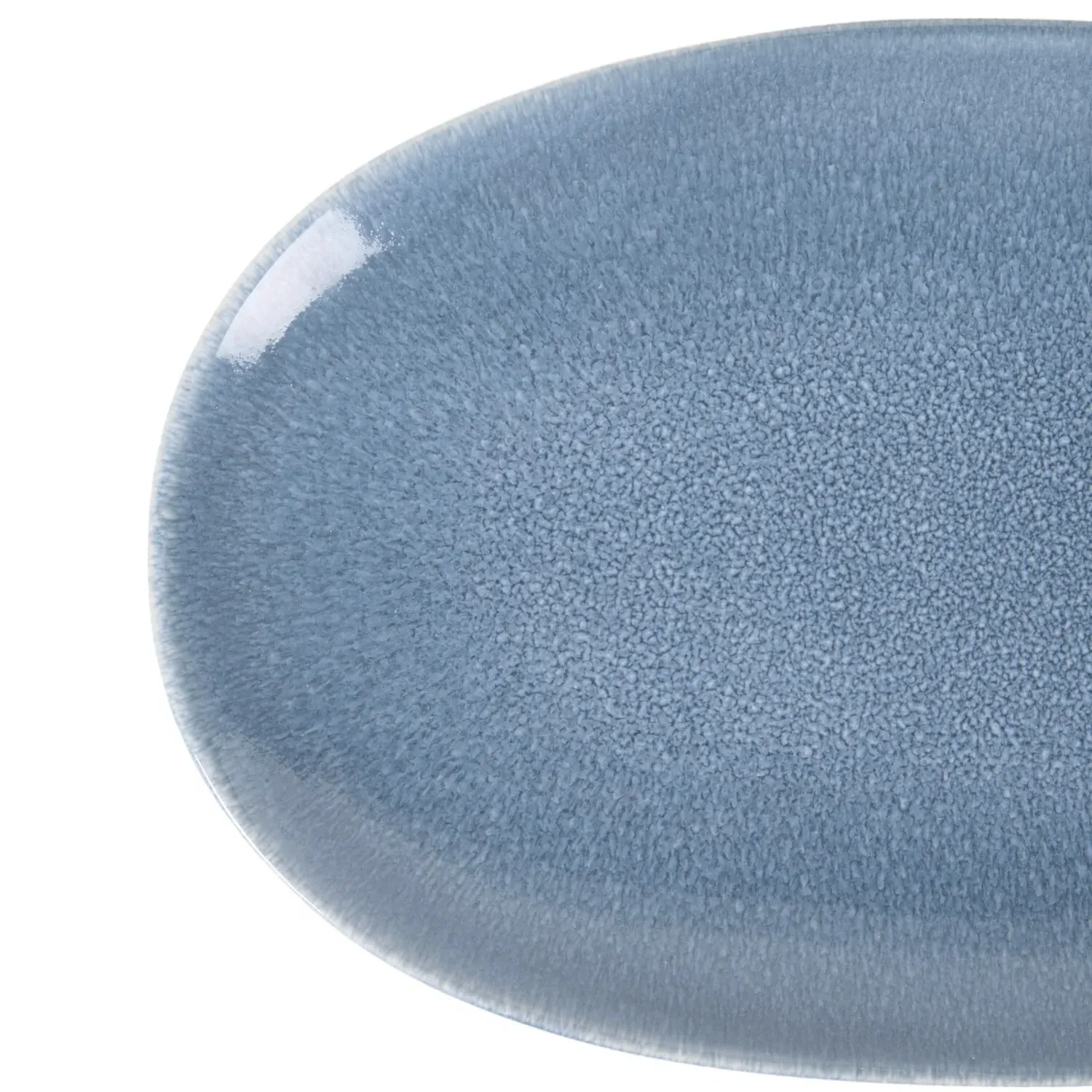 Ombre Textured Oval Serving Platter - Blue