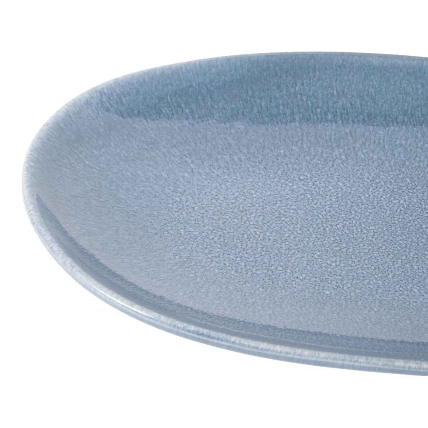 Ombre Textured Oval Serving Platter - Blue