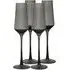 Onyx Champagne Flutes Set of 4 - Black