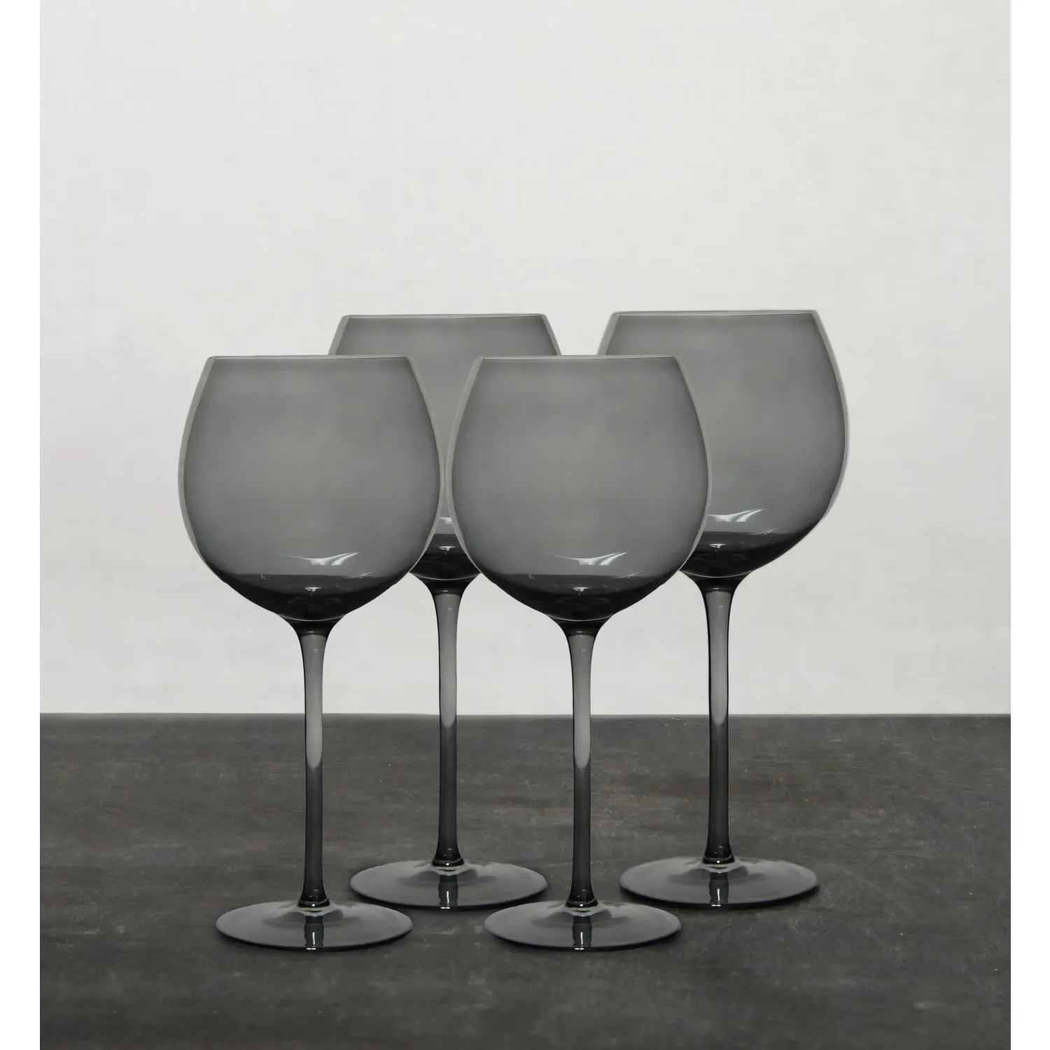Onyx Gin Glasses Set of 4 - Black