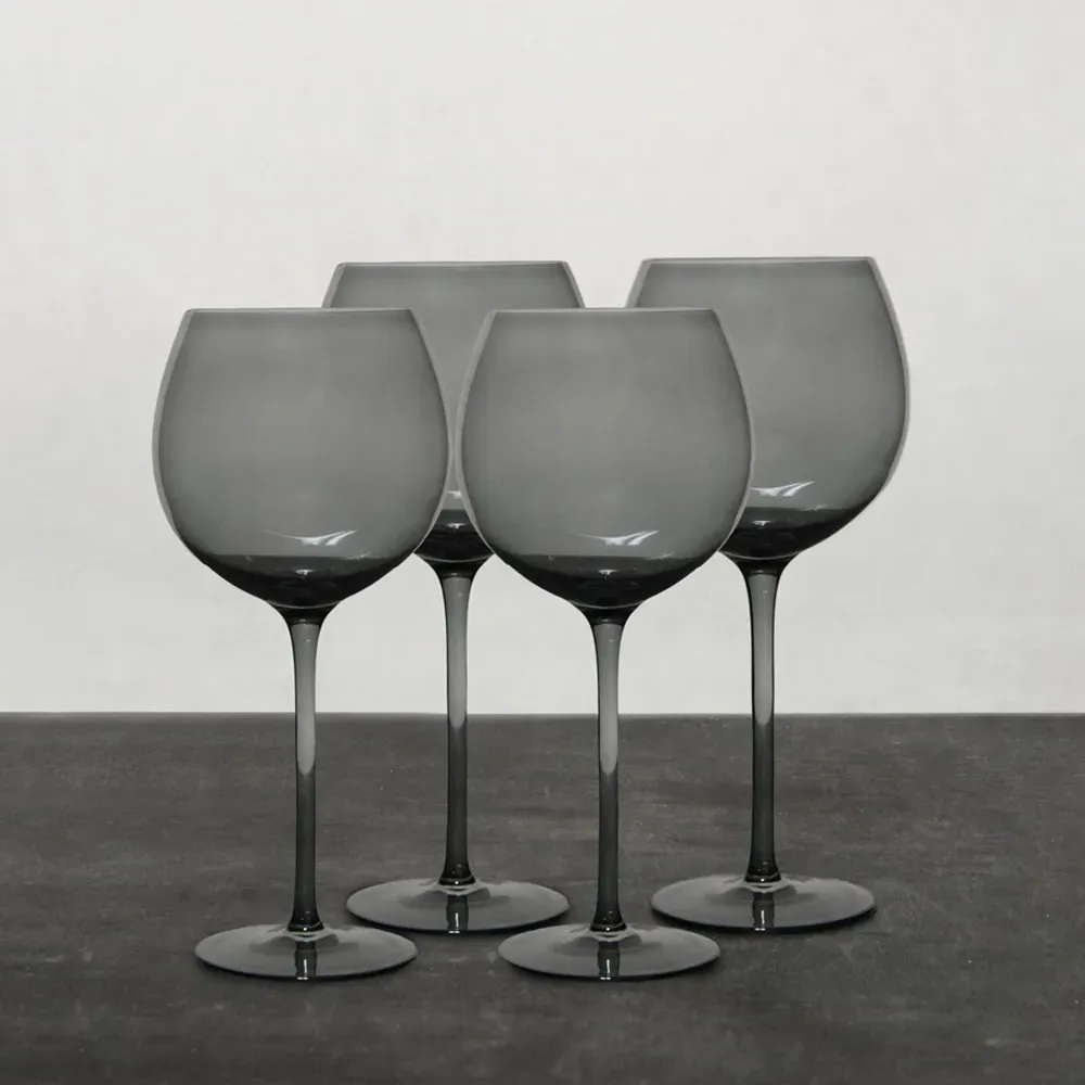 Onyx Gin Glasses Set of 4 - Black