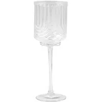 Opulence Wine Glass with Geometric Pattern - Clear