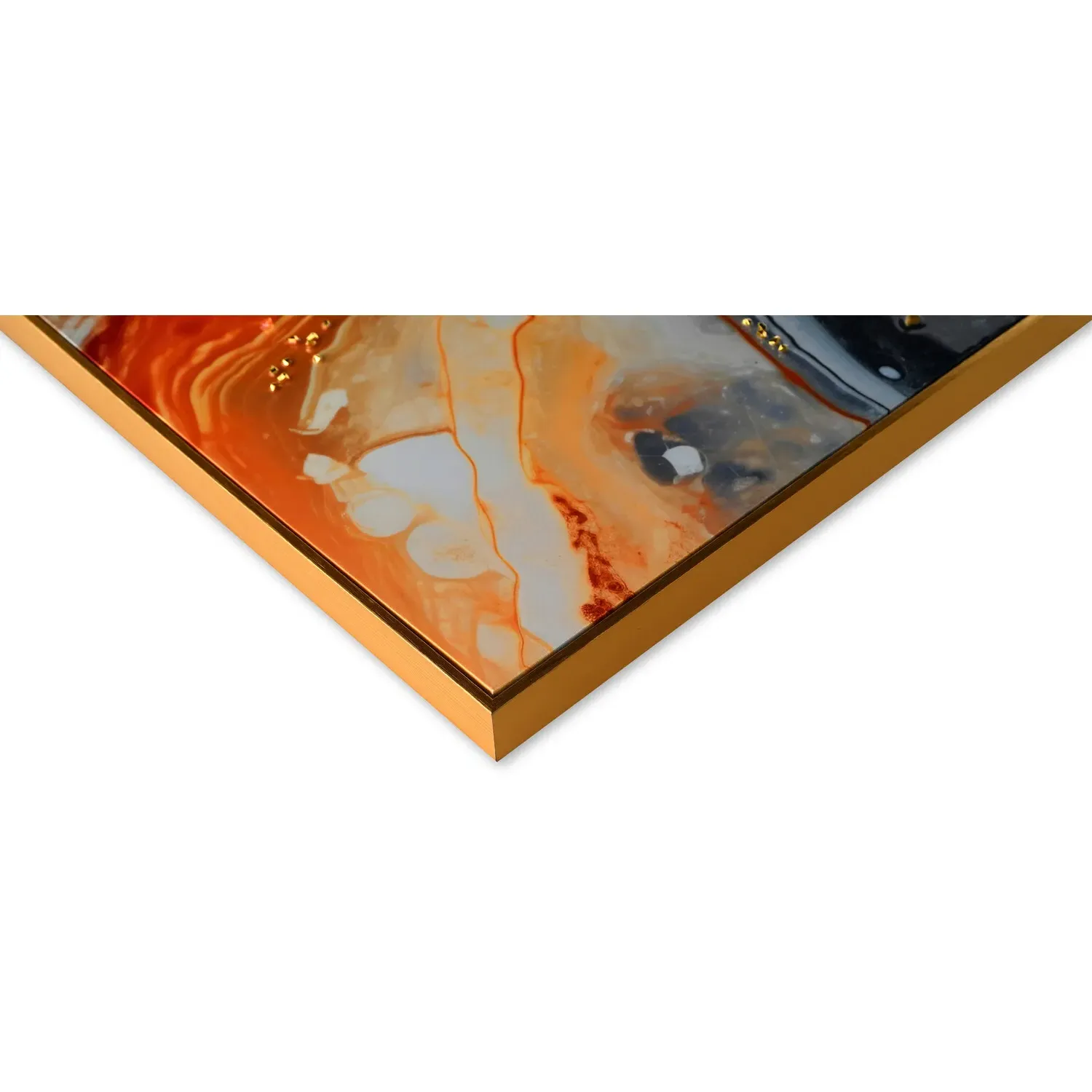 Orange and Blue Crush Framed Art - Orange