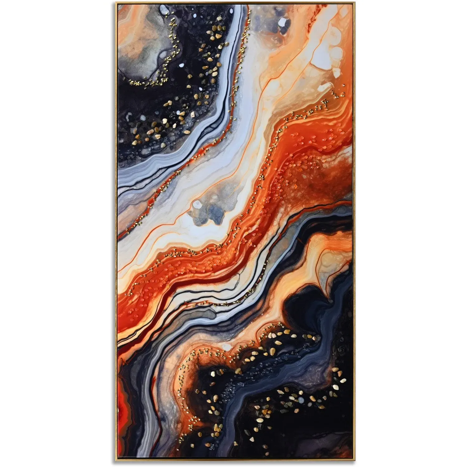 Orange and Blue Crush Framed Art - Orange image