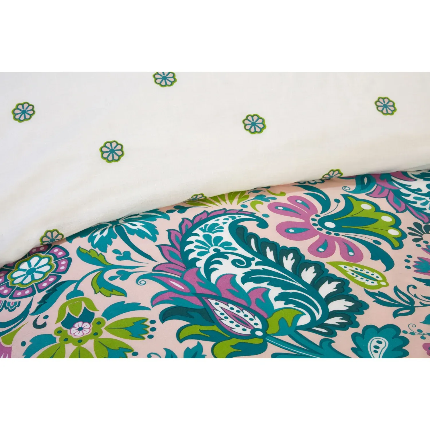 Oriana Paisley Double Duvet Cover and Pillowcase Set - Teal