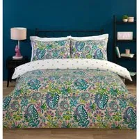 Oriana Paisley Single Duvet Cover and Pillowcase Set - Teal