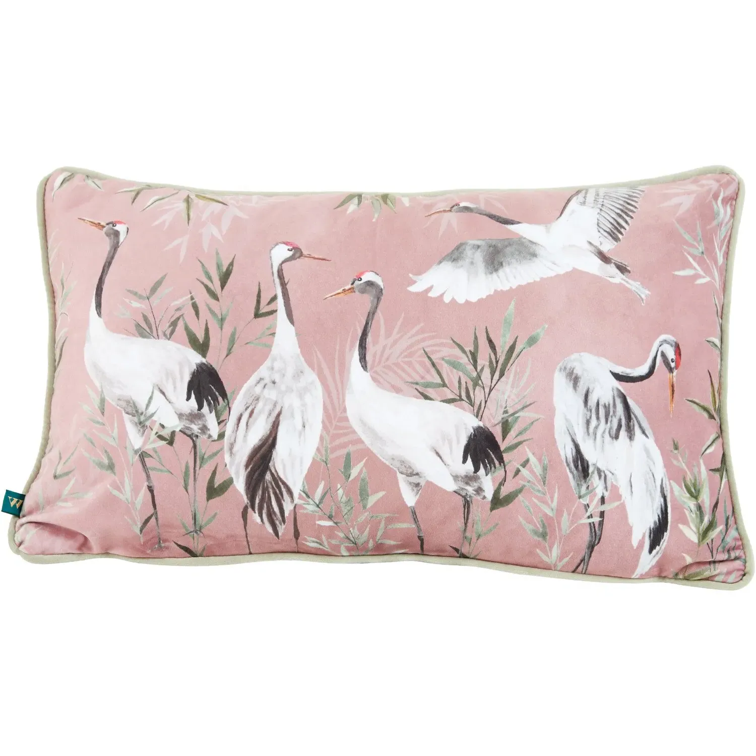 Orient Cranes Cushion - Blush image