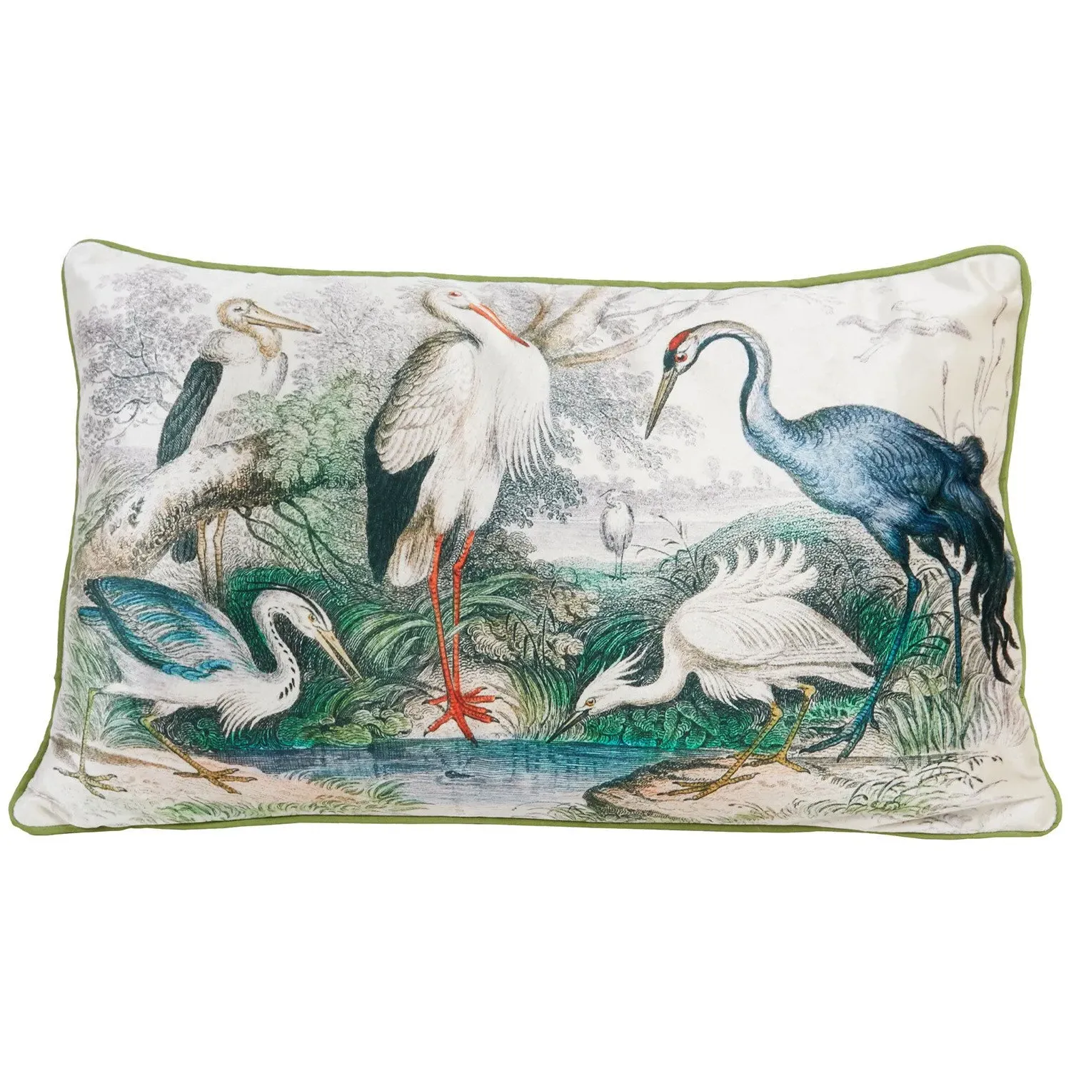 Oriental Birds Cushion - Multicolour image
