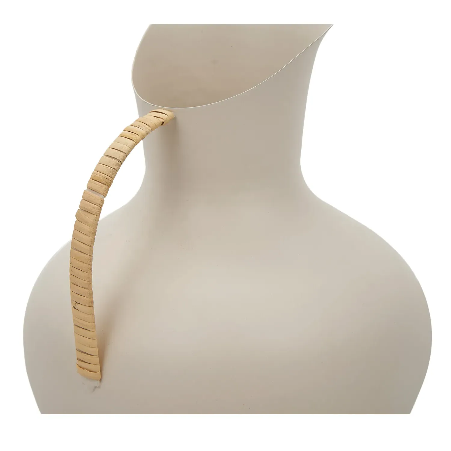 Orla Metal Jug Vase - Beige