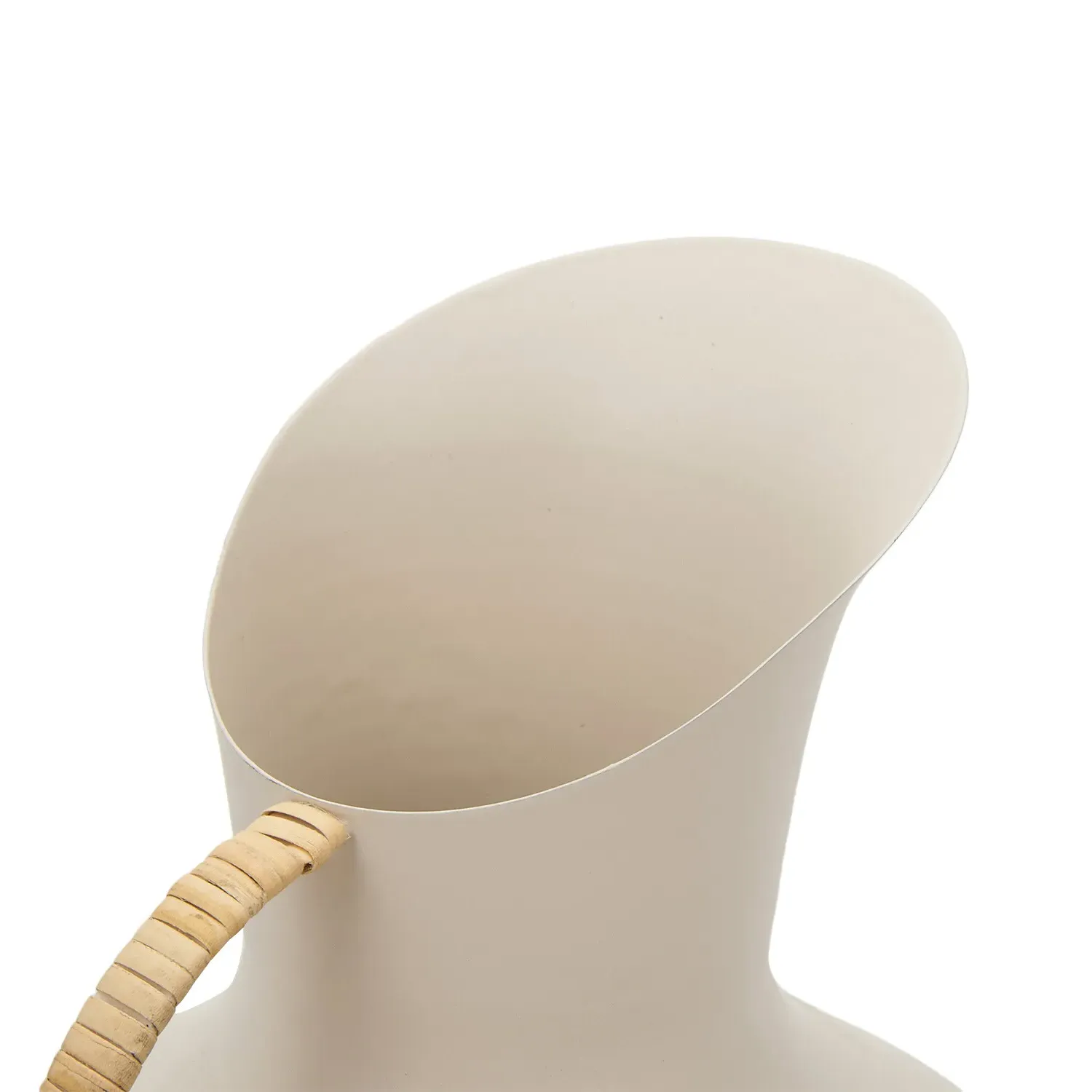 Orla Metal Jug Vase - Beige