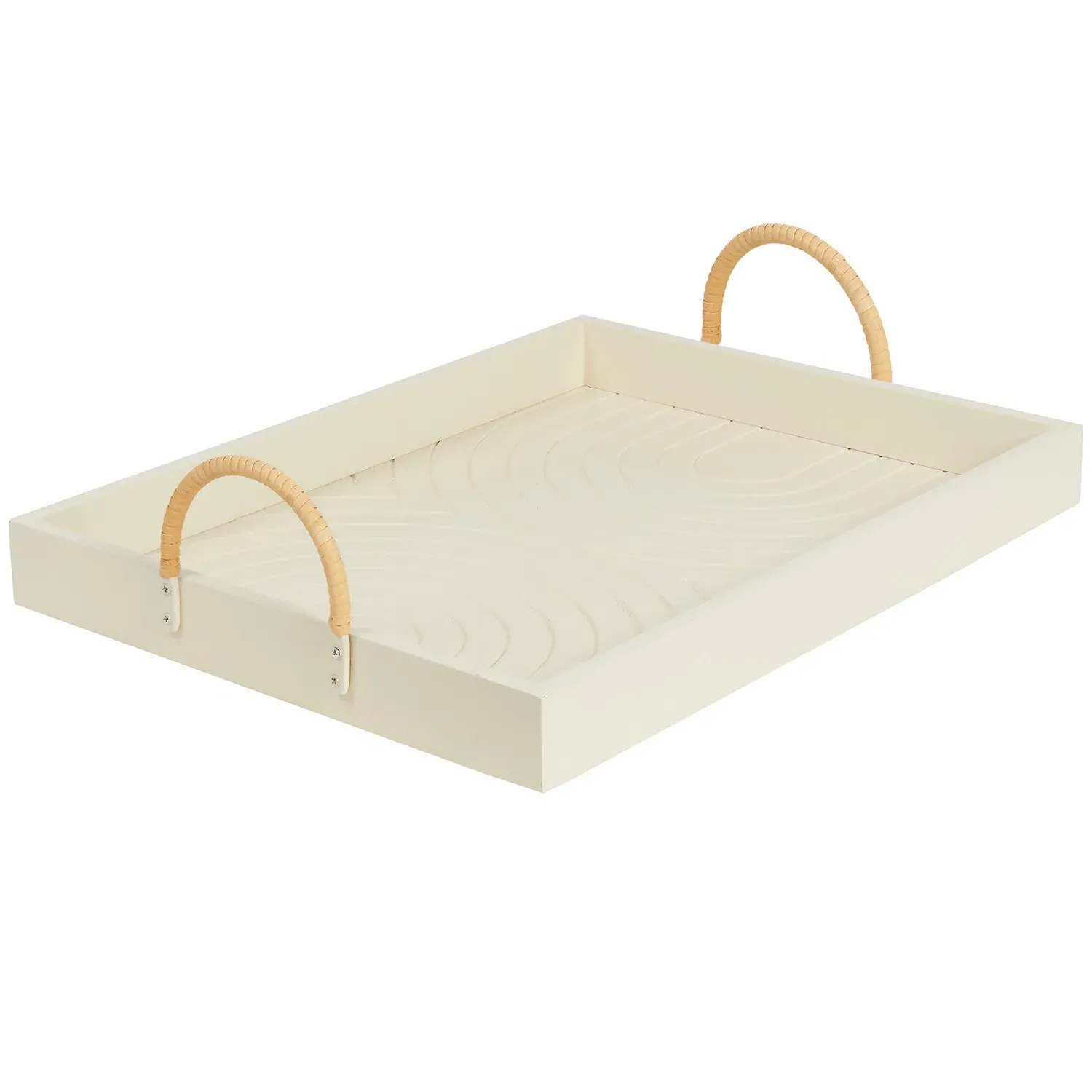 Orla Wooden Tray - Cream