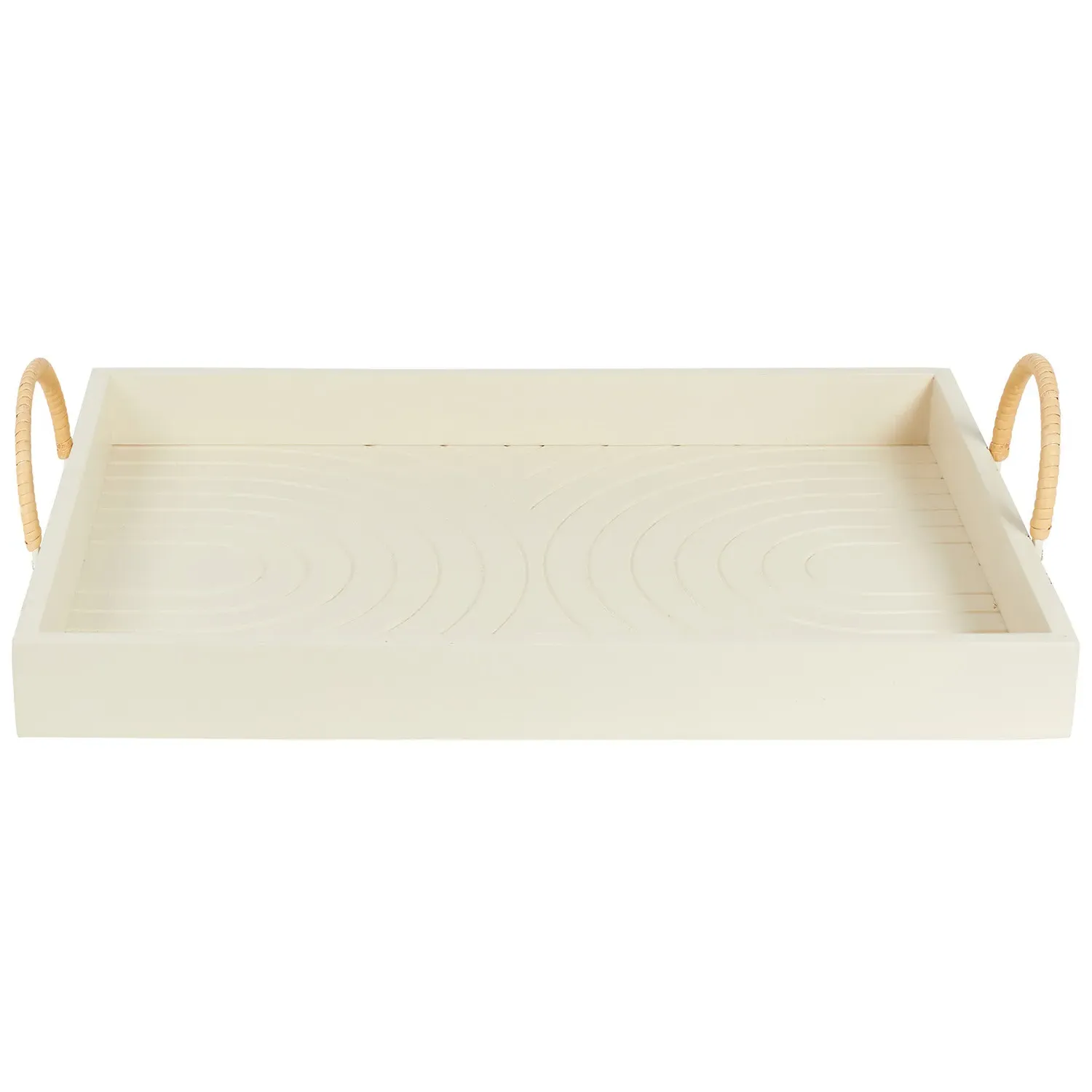 Orla Wooden Tray - Cream