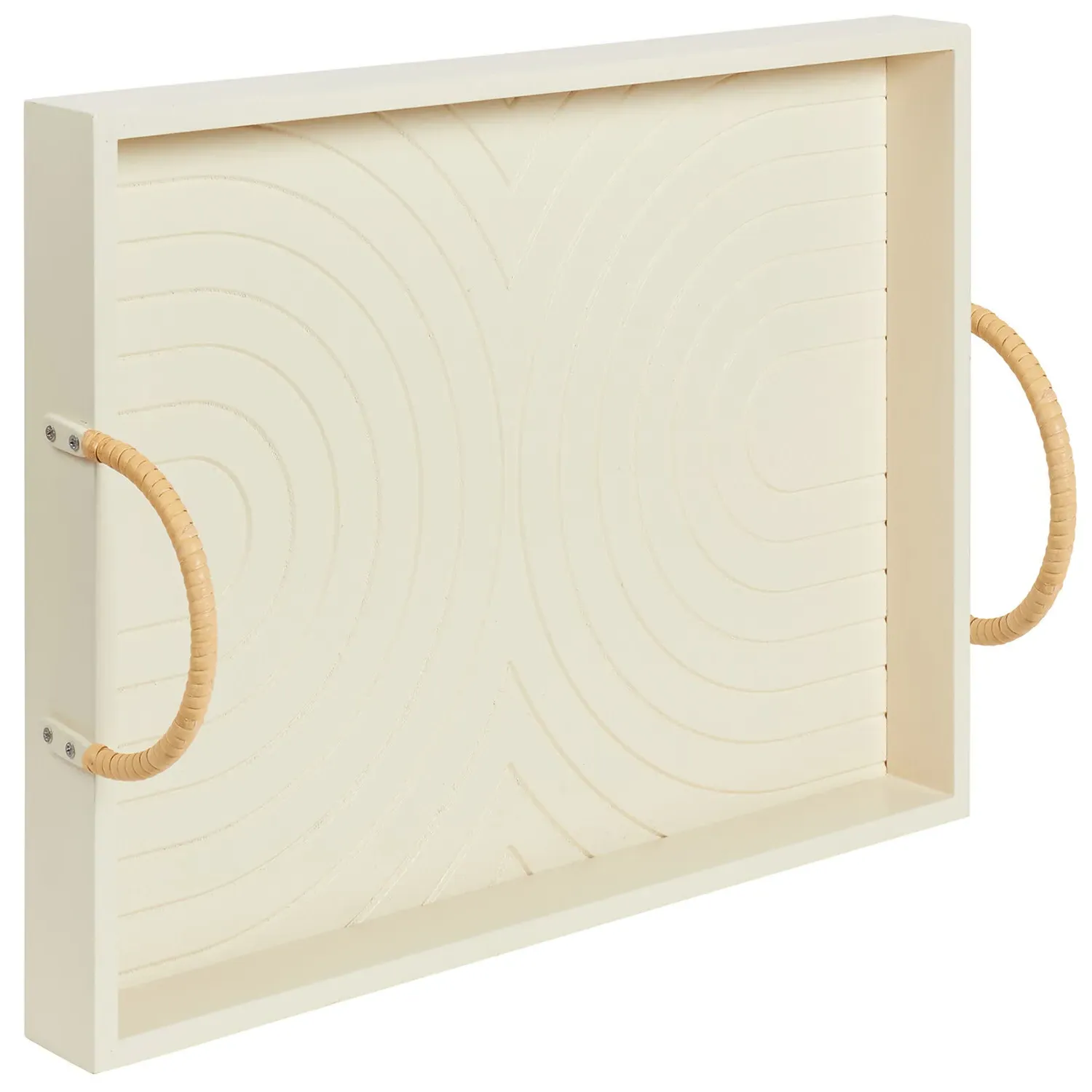 Orla Wooden Tray - Cream