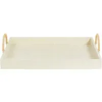 Orla Wooden Tray - Cream
